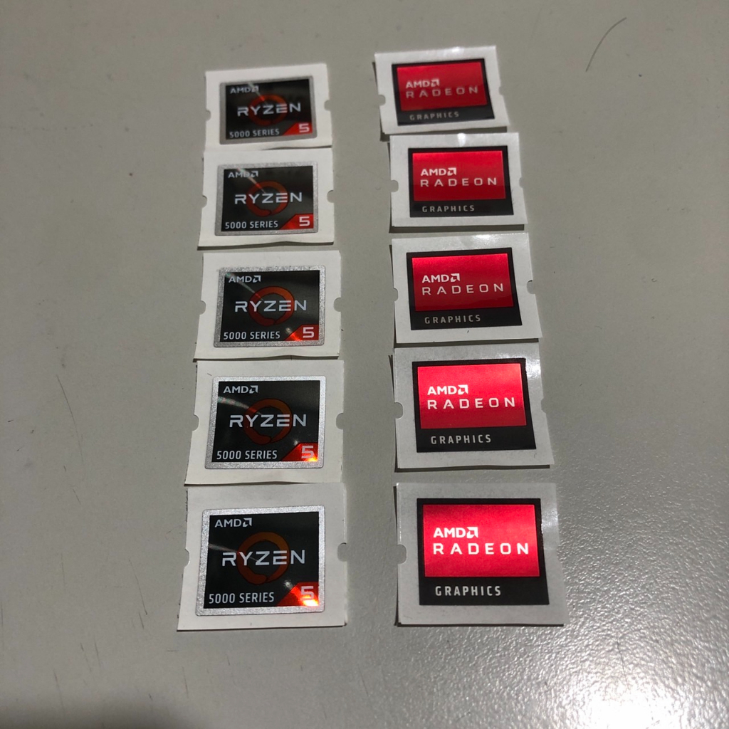 【精緻正版貼紙】AMD R5 CPU效能貼紙 AMD RADEON 貼紙 拆出 CPU紙盒