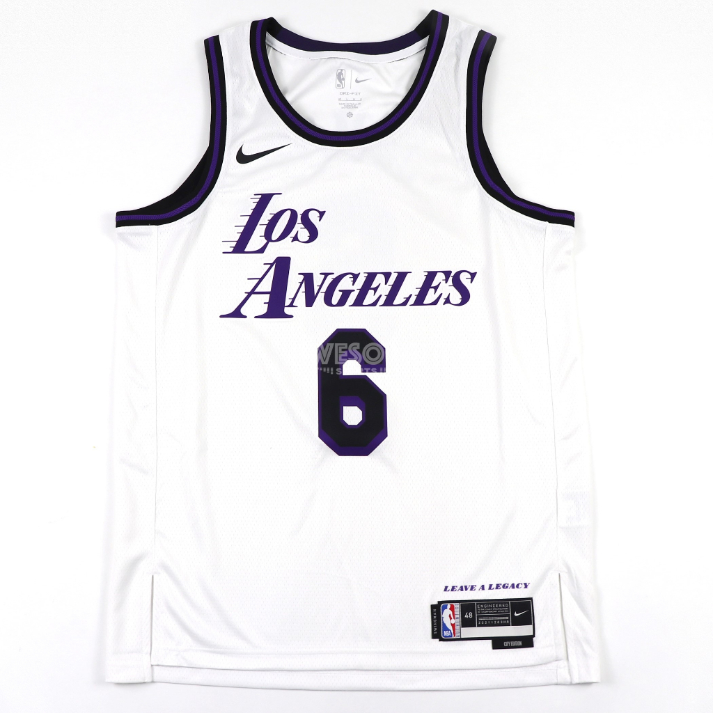 [歐鉉]NIKE NBA DRY LEBRON JAMES LAKERS 白紫 湖人隊 球衣 DO9597-101