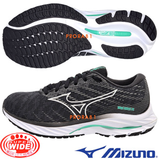 Mizuno J1GD-220672 黑×白 WAVE RIDER 26 超寬楦女慢跑鞋【一般型】206M