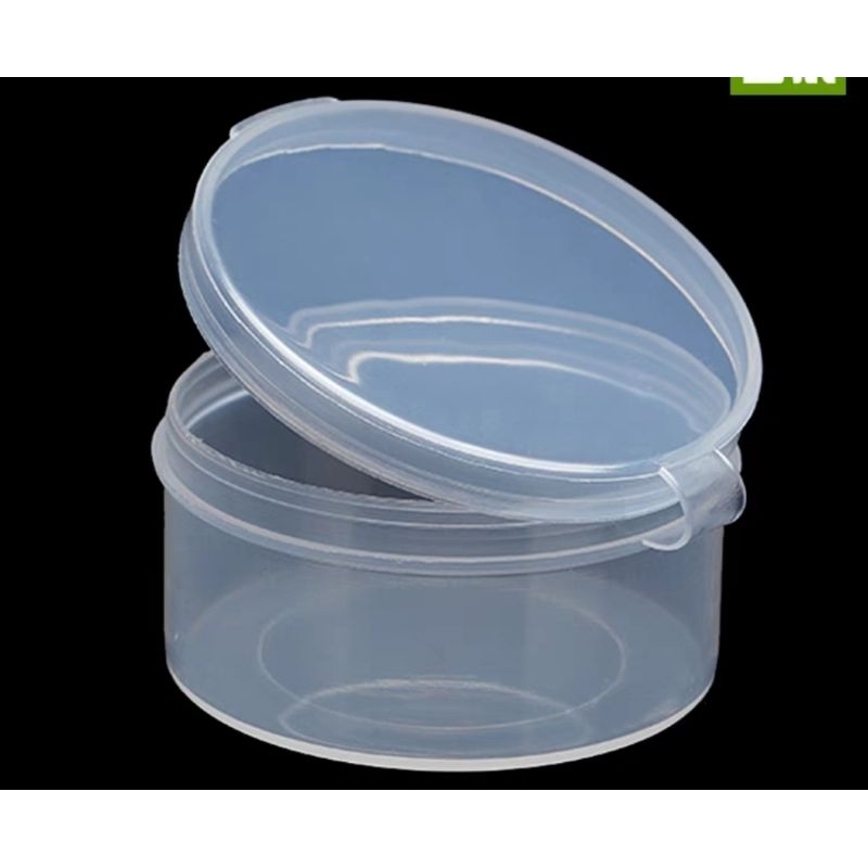 塑膠小圓盒子帶蓋透明圓盒子收纳盒分裝樣品盒30g
