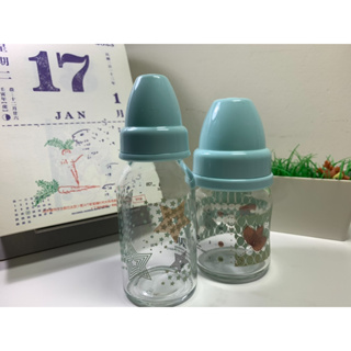 [二手品] 奇哥PUP 耐高溫玻璃奶(兩件/組)玻璃耐熱奶瓶