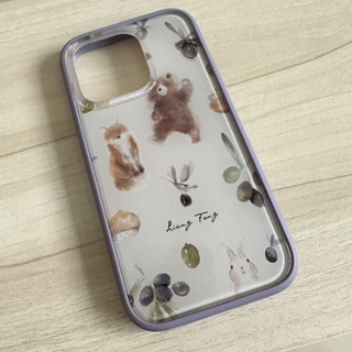 二手🦊 犀牛盾 涼豐 手機殼 mod NX 橄欖與動物們 iPhone 14 pro 灰紫 狐狸