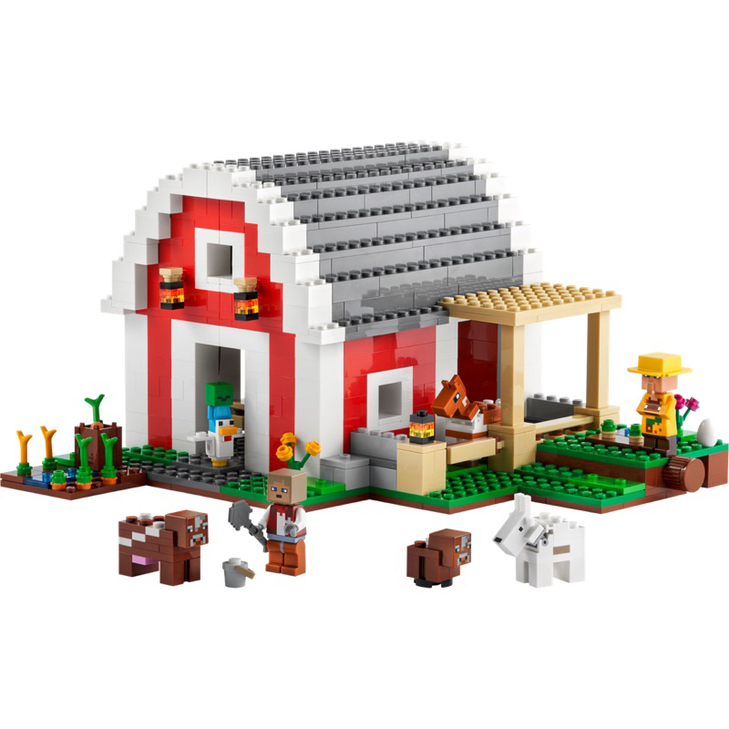 [大園拼哥］ 全新 可拆盒 樂高 LEGO 21187 Minecraft 創世神 The Red Barn 紅色穀倉