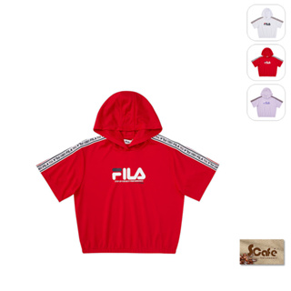 【FILA】KIDS 孩童款 吸濕排汗 連帽T恤-紅色 5TEW-4324-RD