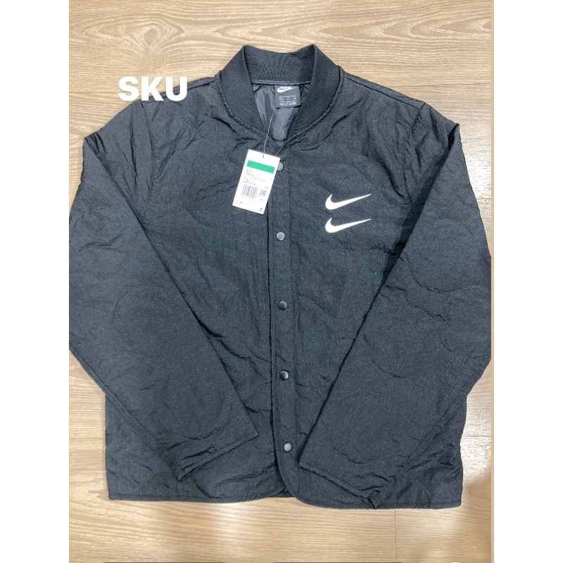 全新 Nike NSW Jacket 菱格紋 休閒 防潑水 外套 男女適穿 黑色 XL DM1247-010