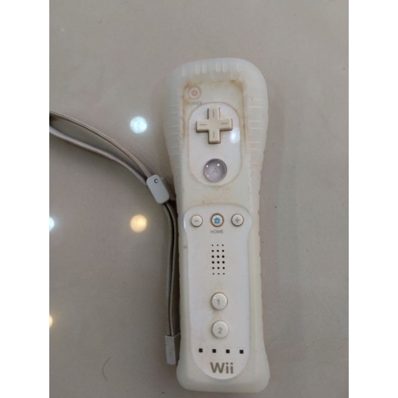 任天堂 Wii 手把 (附皮套，吊帶，機體無法過電，零件機用）