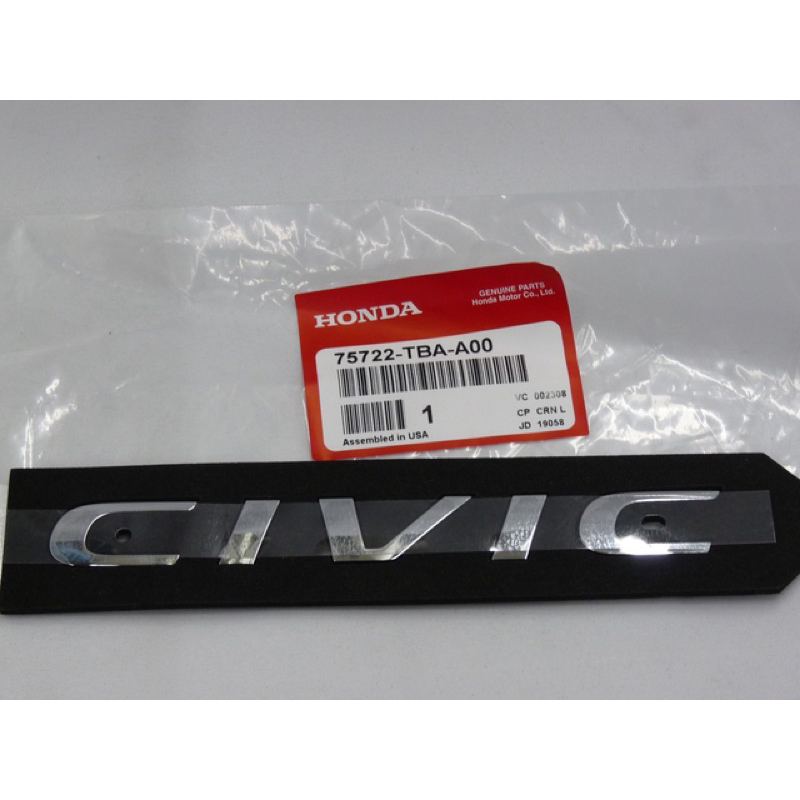 Honda 本田 Fk8 Civic TypeR 後桶蓋標誌