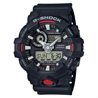 【CASIO】G-SHOCK 黑宏大錶徑雙顯運動電子錶 GA-700-1A 台灣卡西歐公司貨