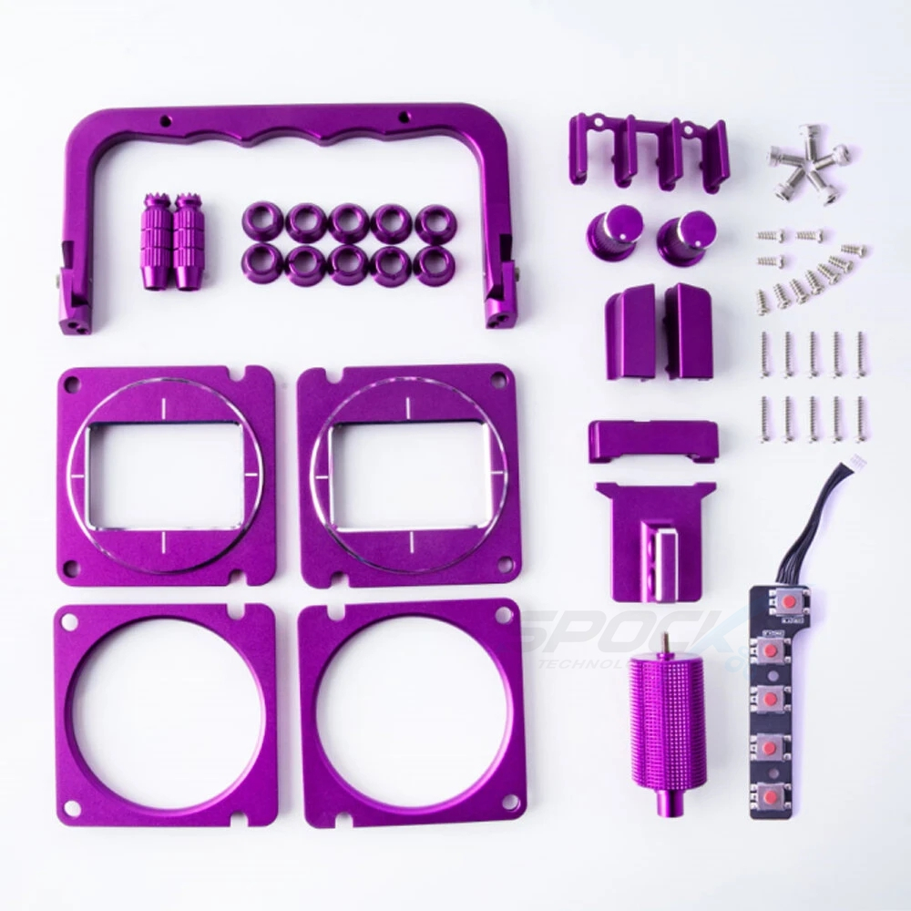 [史巴克] RadioMaster TX16S 原廠CNC金屬升級套件替換零件-紫色