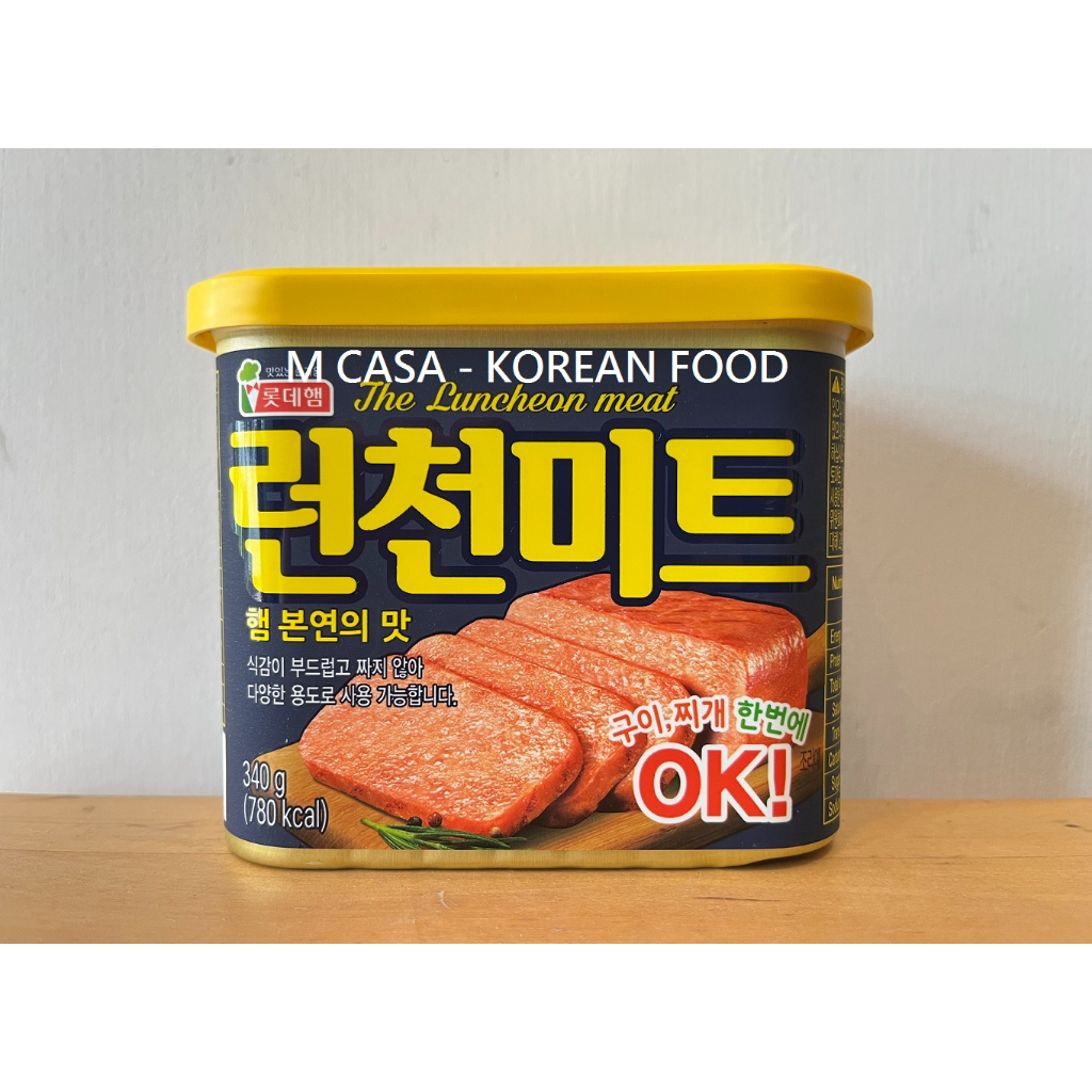 M CASA - 韓國 LOTTE 樂天 롯데 午餐肉 肉罐 Spam 스팸 런천미트 340克