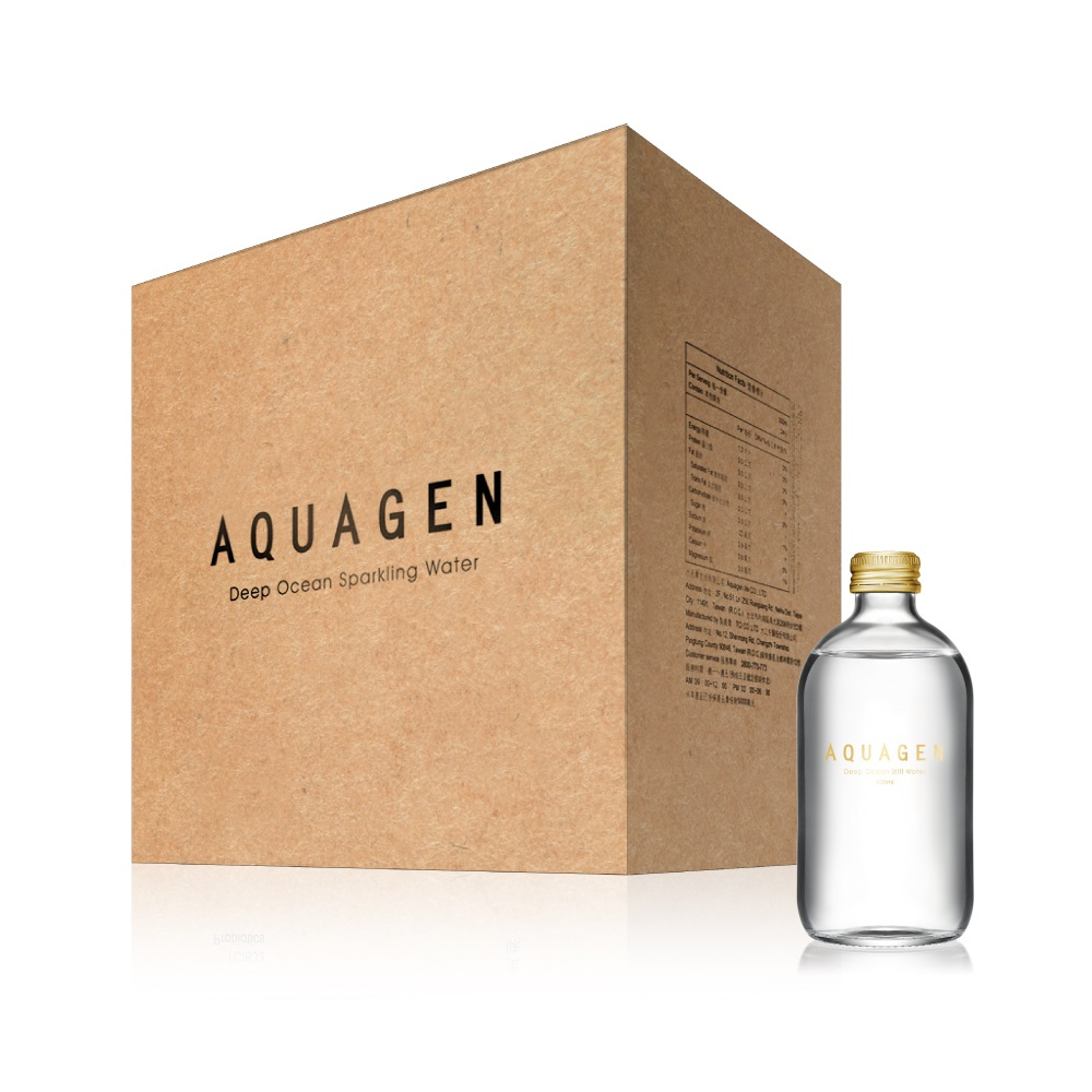 AQUAGEN-海洋深層水金蓋無氣泡版(330ml/24入/箱)