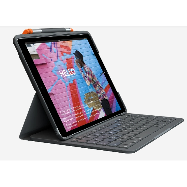 【BKY】Logitech Slim Folio 保護殼附整合式藍牙鍵盤(適用於 iPad 第 7 代與第 8 代)