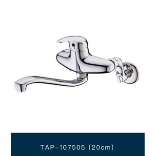[TAP]無鉛壁式廚房龍頭 TAP-107505 出水管長20cm 可左右旋轉 日本進口陶瓷閥芯 臺灣製造【免運費】