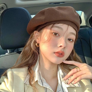 🧢栗子色經典貝雷帽🧢 新款流行 藝術帽 明星同款 畫家帽 韓系帽子女 咖啡奶茶色系時尚甜美穿搭 網紅同款 H55