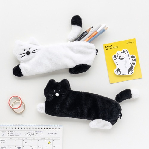 現貨|ROMANE韓國文創 Little Paper 系列 絨毛貓咪cat鉛筆盒 毛絨 筆袋 鉛筆袋