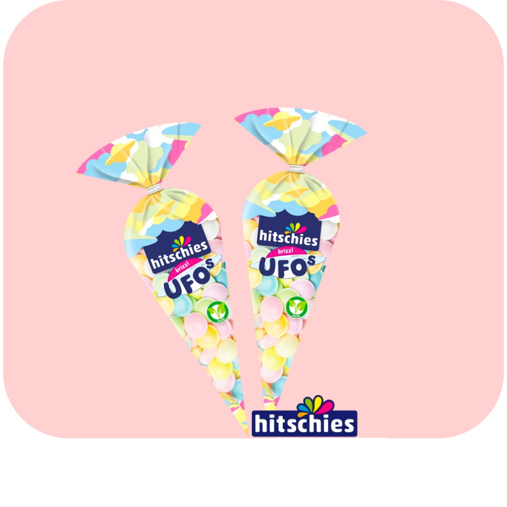 生活在德國 Hitschies UFO 飛碟糖 75g 馬卡龍色 REWE/ Edeka 德國代購