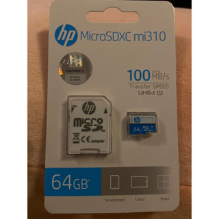 【HP 惠普】U1 C10 MicroSDHC 64GB記憶卡(附轉卡)