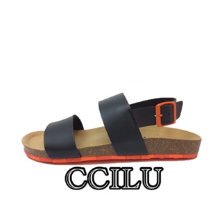 CCILU 雙帶皮革涼鞋-男款-801002001黑色 US8