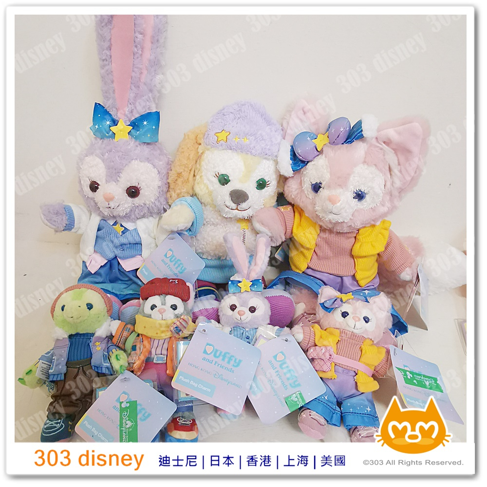 💕現貨在台💕 香港迪士尼樂園 2022 冬日 玲娜貝兒 餅乾狗 史黛拉兔 OLU 畫家貓 吊飾 玩偶