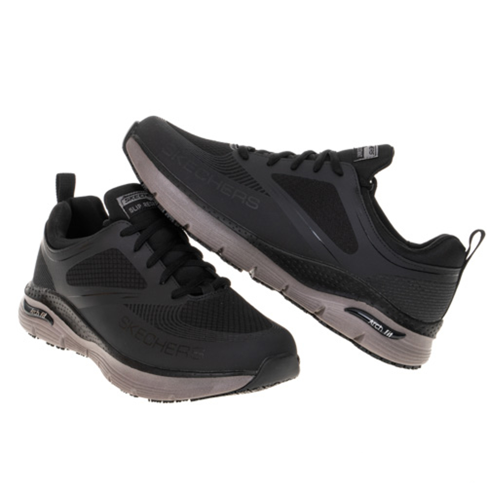 SKECHERS 男 工作鞋 橡膠抗濕滑底 電氣絕緣底 足弓 ARCH FIT SR 200149BKGY 運動達人