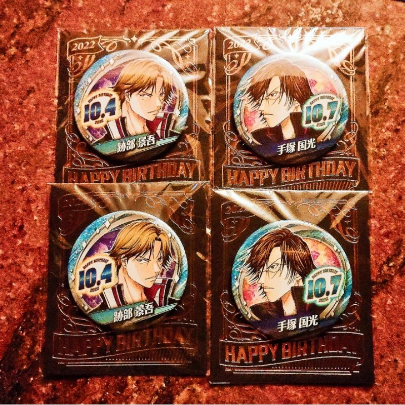 【日版】網球王子 跡部景吾 手塚國光 生日徽章 2022 原畫徽章 跡部 手塚  js原畫生日徽章