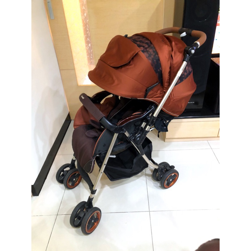 Combi 雙向嬰兒推車 可可咖 兒童幼童 嬰兒車 外出旅遊 手推車 寶寶推車 二手 原廠專櫃正品