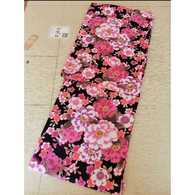 👘🍡N日本傳統正裝小紋和服 雙層帶裡子 化纖可水洗不易皺旅遊寫眞清倉賣👘🍡和服｜浴衣｜腰帶｜肌著｜草履｜和裝小物｜寫真｜