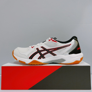 ASICS GEL-ROCKET 10 男女款 白色 舒適 皮革 耐磨 運動 排球鞋 1071A054-108