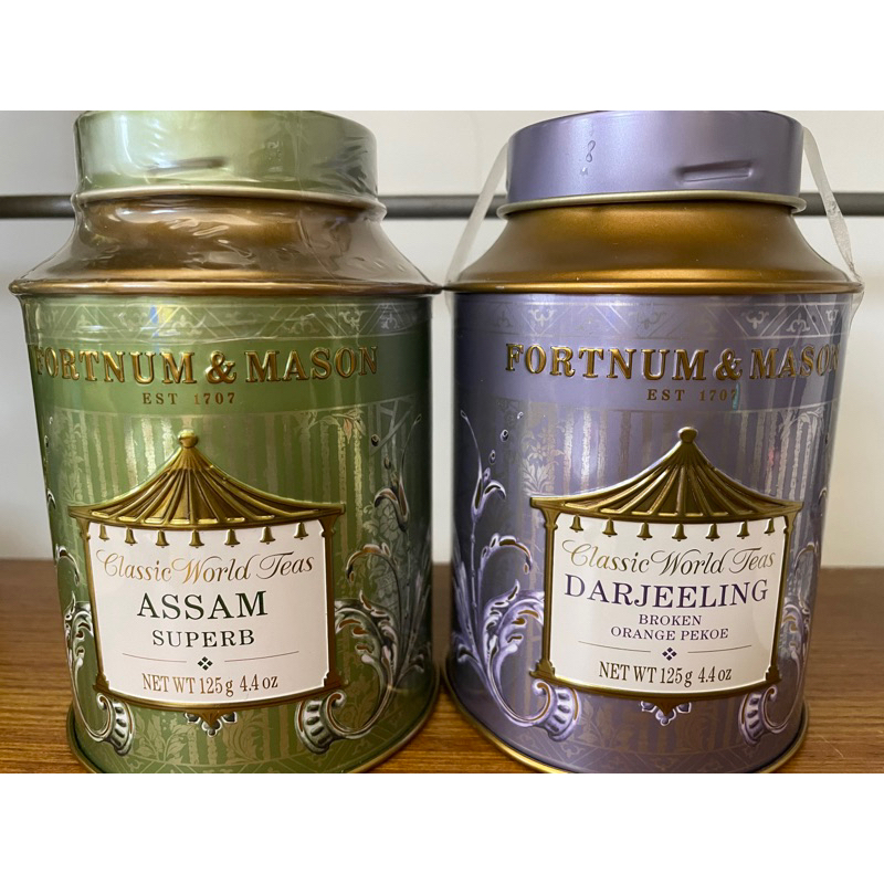 英國頂級皇家茶葉 Fortnum & Mason Darjeeling大吉嶺 Assam 阿薩姆 鐵罐裝125g