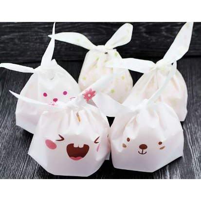 【包裝袋】(5入) 大中款- 長耳兔子袋 手工藝 糖果餅乾袋 兔耳朵 賣家出貨 盲袋福袋 禮品包裝袋 烘焙包材