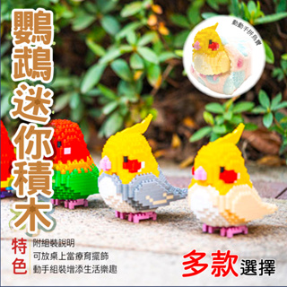 鸚鵡迷你積木(共9款)|療癒小物|玩具|佳昱興寵物百貨