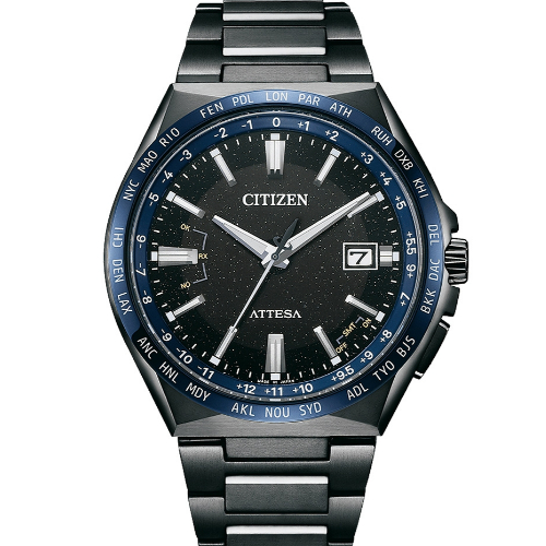 CITIZEN 星辰 湛藍星空 限量 鈦金屬光動能電波萬年曆手錶 CB0217-71E