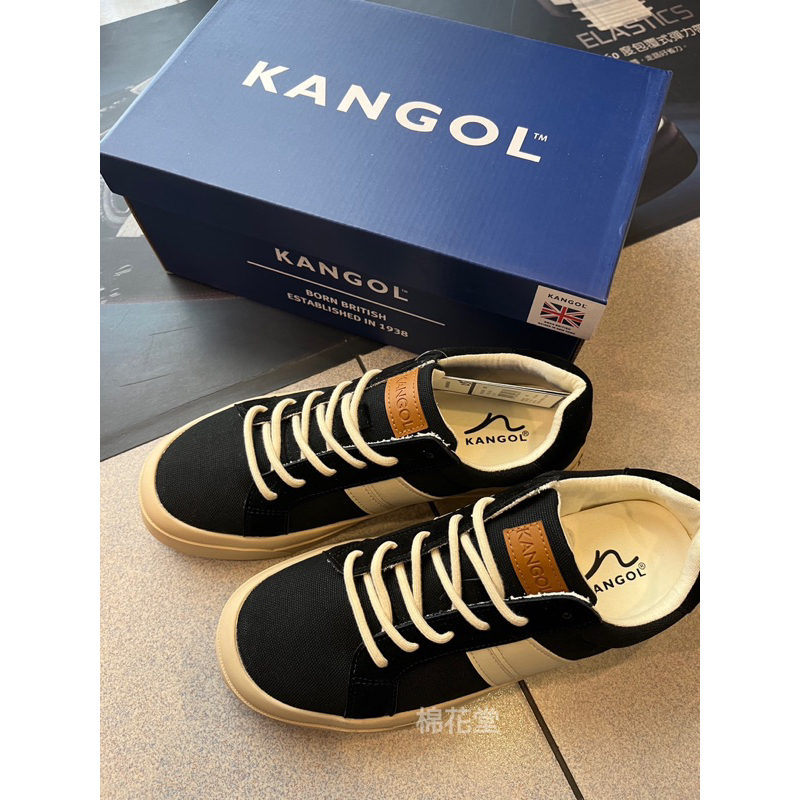 Kangol 🇬🇧袋鼠🦘63211601 麂皮 帆布 拼接 皮標 復古鞋 帆布鞋 板鞋 $1680