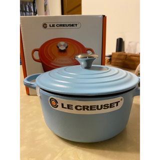 法國Le Creuset 18cm鑄鐵鍋 甜心藍 全新