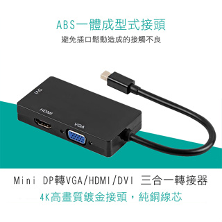 Mini DP 三合一多功能轉接器 - Adapter04