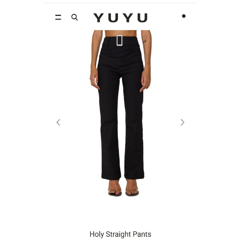 YUYU active Holy Straight Pants 逆天鉛筆腿西裝褲 黑 s 全新