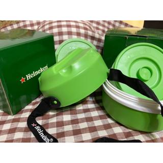 全新 海尼根Heineken 雙層餐盤 野餐盒 保鮮盒 便當盒