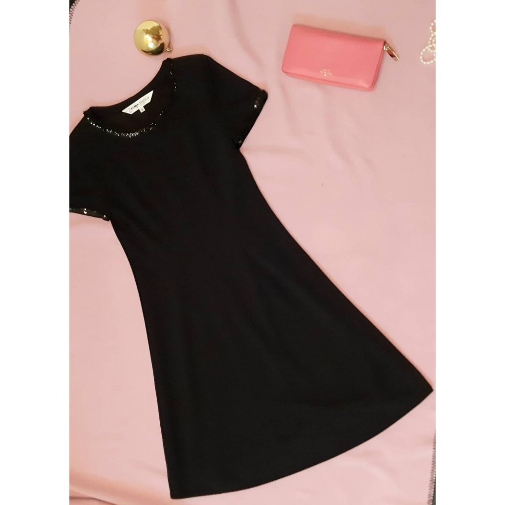 專櫃品牌 依瑤 ELINA CREATEUR 短袖黑色洋裝 小禮服 (有內裡)3