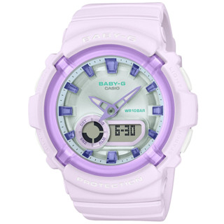 CASIO 卡西歐 BABY-G 糖果色系雙顯腕錶-紫 43.4mm / BGA-280SW-6A