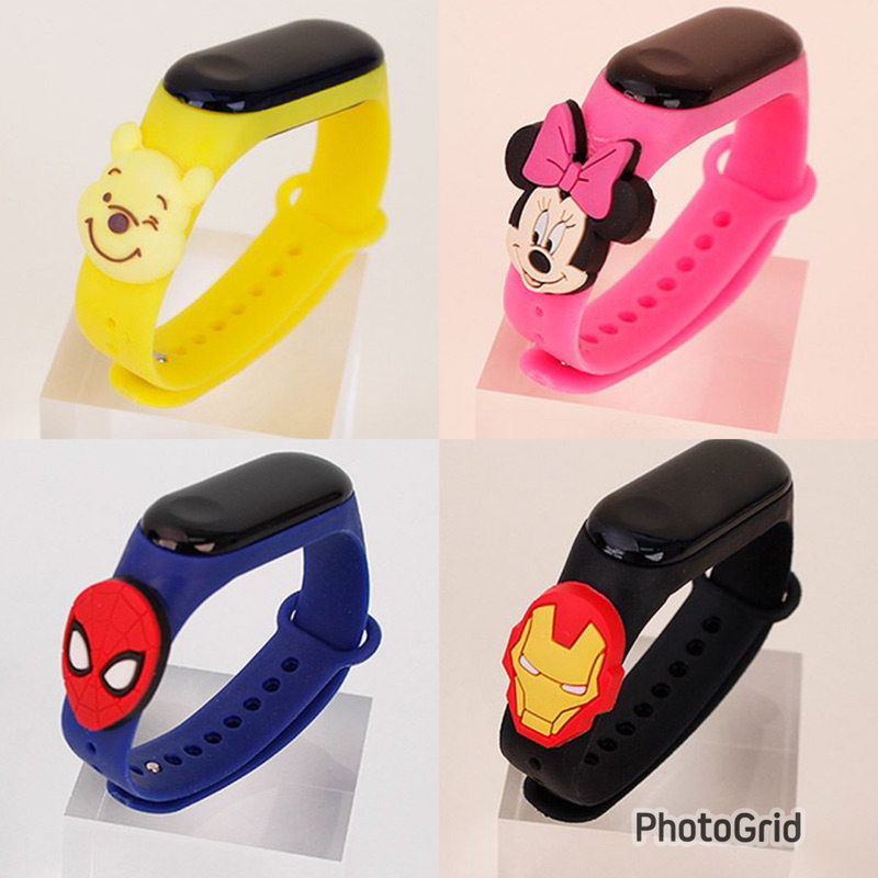 預購🤍JJ韓國代購-4⃣️款/鋼鐵人-3D LED手錶 蜘蛛人 米妮 小熊維尼(正版授權) 漫威 #鋼鐵人 LED 手錶