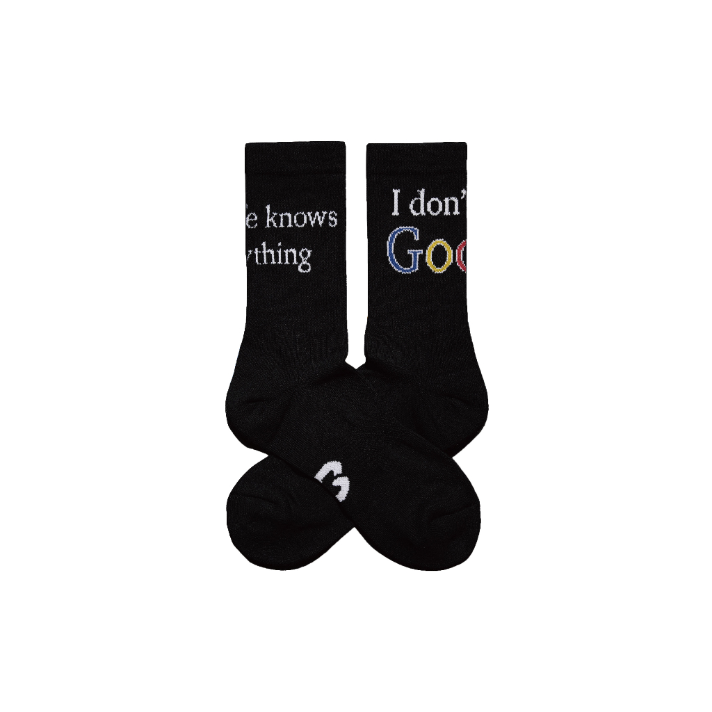 BFF Symptom Socks 黑色 Black Google 谷哥 搜尋引擎 中筒襪【BF22003-BK】