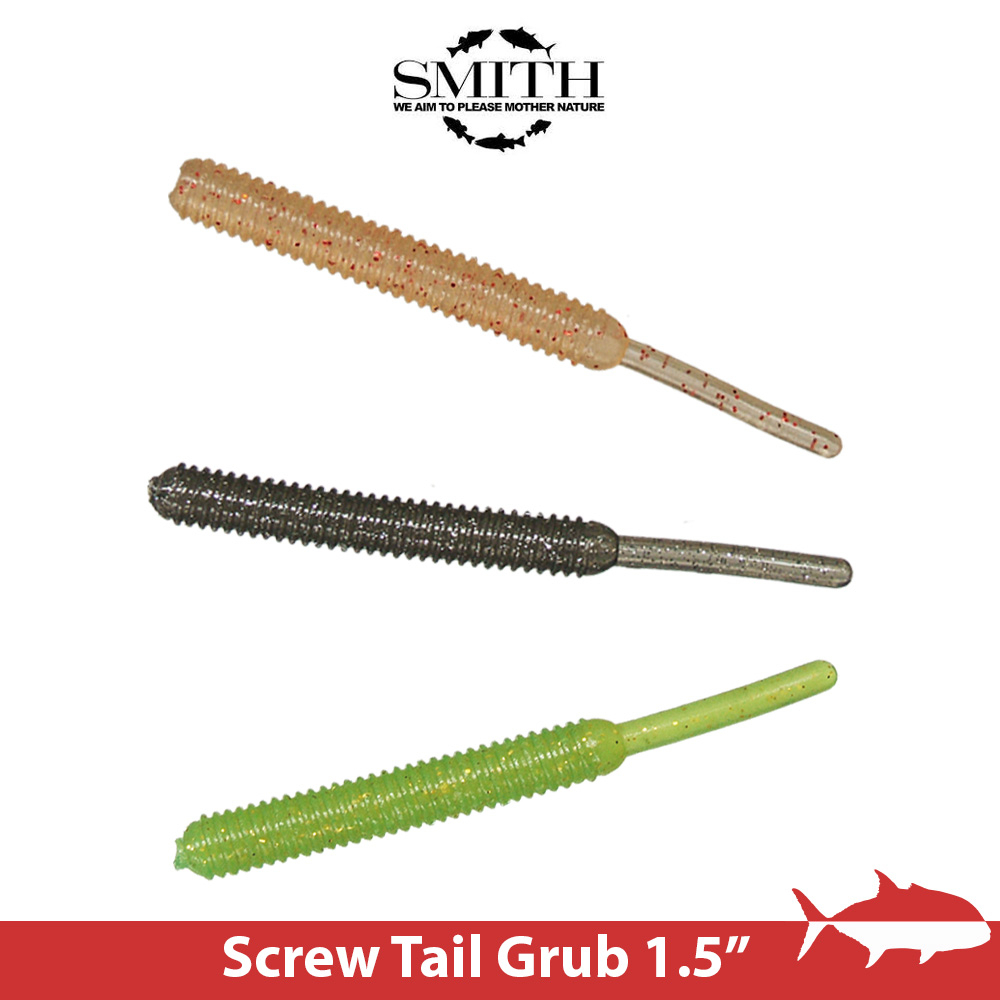 【搏漁所釣具】SMITH Screw Tail Grub 1.5" 史密斯 多色可選 根魚軟蟲 加味 美國製