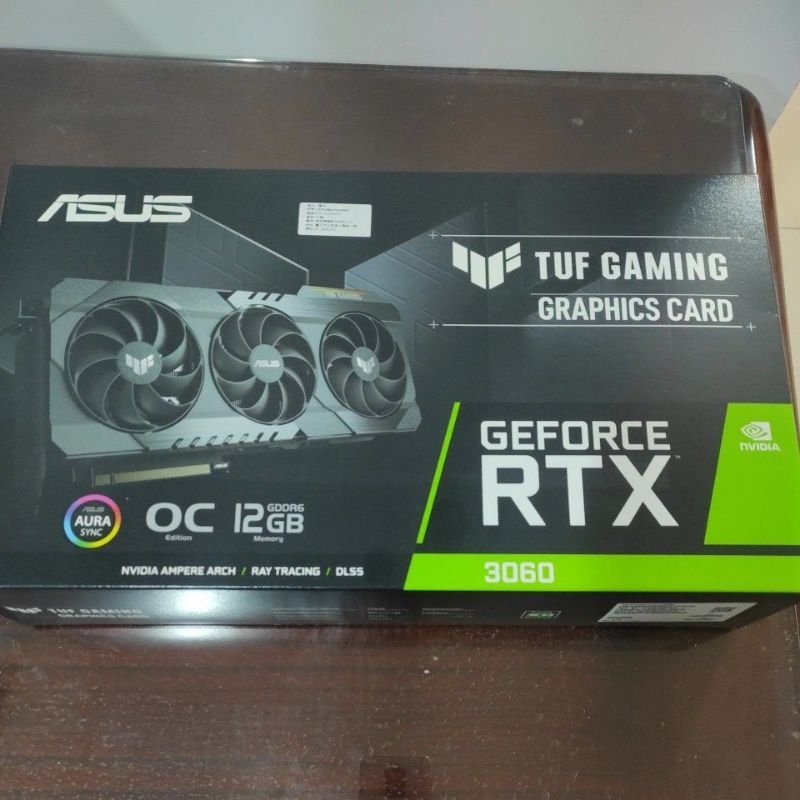 華碩 ASUS RTX 3060 TUF Gaming OC 12G 顯示卡空盒，外觀乾淨，便宜賣！換個飲料錢