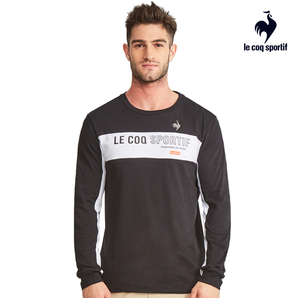 【LE COQ SPORTIF 法國公雞】超值嚴選長袖T恤-男款-黑色-LOQ21812