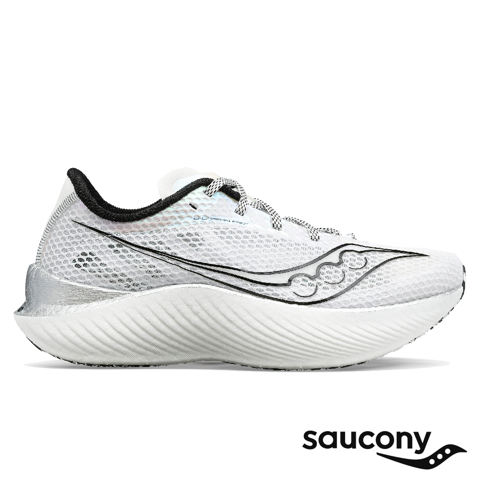 【SAUCONY】慢跑鞋/運動鞋/休閒鞋/女鞋 輕量競速 原廠貨 ENDORPHIN PRO 3-白色/黑色