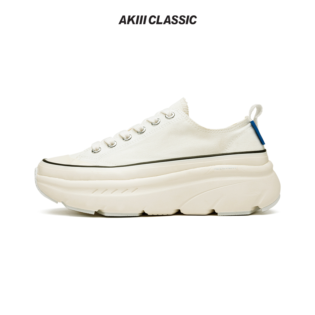 【AKIII CLASSIC】增高厚底低筒帆布鞋  Recovery Cotton Low _White | 女 韓國