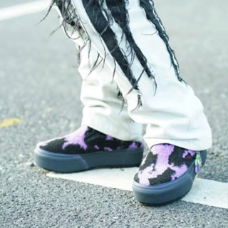[unclev1966] Vans CLASSIC SLIP-ON MULE STACKED 花花 絨毛 厚底 懶人鞋