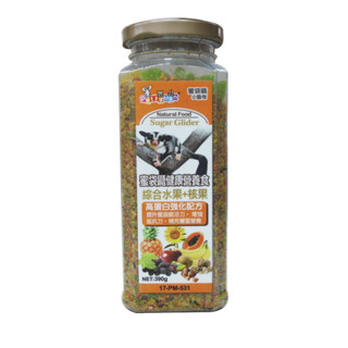 Pettyman 蜜袋鼯健康食 390g 蜜袋鼯飼料 富含多種蔬果 適口性佳 豐富膳食纖維 高鈣營養配方 蜜袋鼯主食
