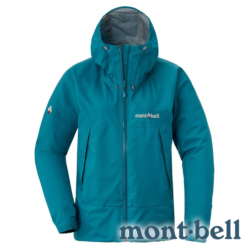 【mont-bell】THUNDER 女單件式防水連帽外套『孔雀藍』1128636
