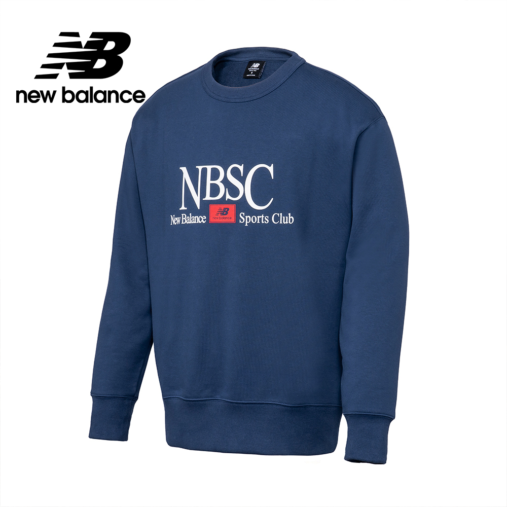 【New Balance】 NB NBSC休閒長袖上衣_男性_藍色_AMT31556NNY